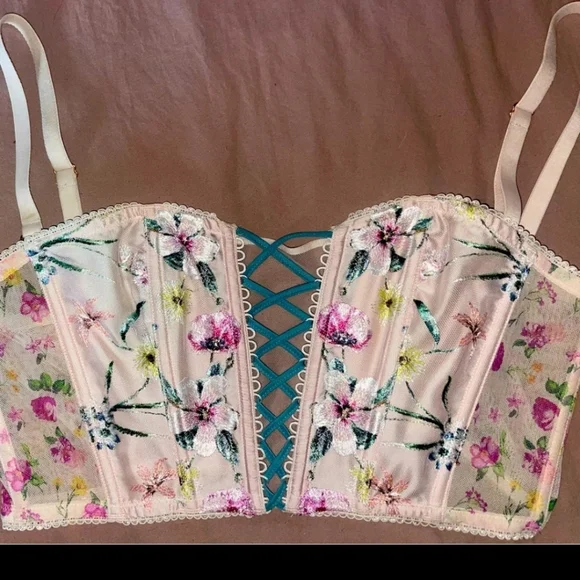 Victorias Secret Spring Bouquet Corset Top - Picture 6 of 7